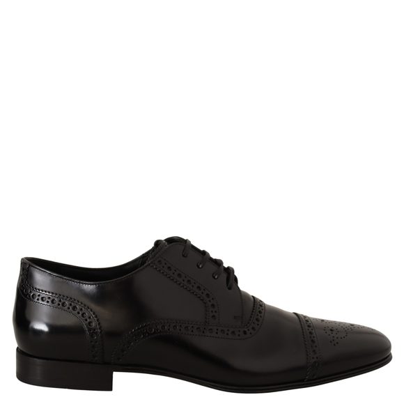 Dolce & Gabbana Purple Leather Oxford Wingtip Formal Shoes